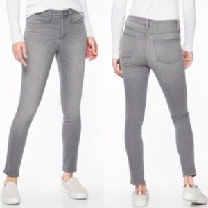 Athleta Sculptek Women's Gray Quartz Skinny Jeans 2 Stretch Shaping High Rise